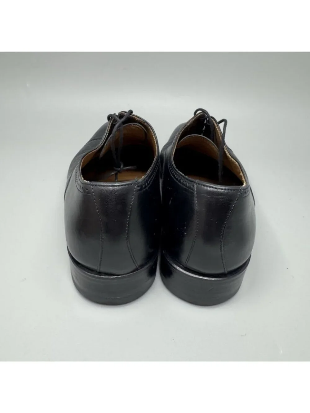 MAGNANNI Cap Toe Oxford Glove Leather Sz 10 Black Dress Shoes
